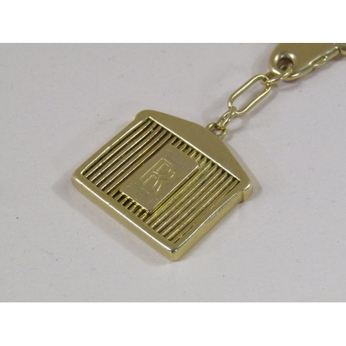 1533 - 18ct GOLD ROLLS ROYCE KEYRING PENDANT - 22g