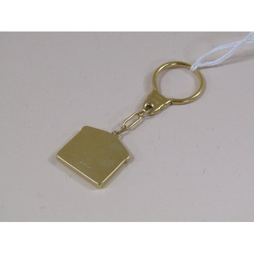 1533 - 18ct GOLD ROLLS ROYCE KEYRING PENDANT - 22g