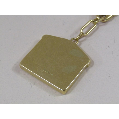 1533 - 18ct GOLD ROLLS ROYCE KEYRING PENDANT - 22g