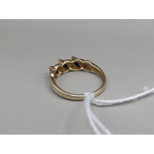 1548 - 9ct GOLD STONE SET RING SIZE M