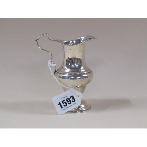 1593 - EDWARDIAN SILVER CREAMER, BIRMINGHAM 1907 3.1ozt