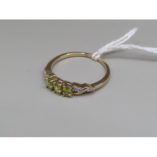 1604 - YELLOW GOLD SPHERE RING - SIZE S