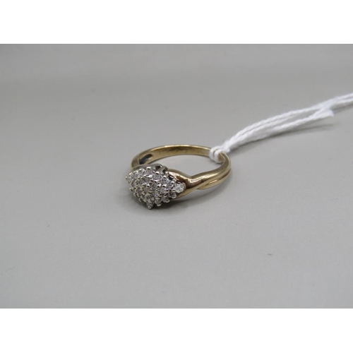 1606 - YELLOW GOLD DIAMOND RING - SIZE K