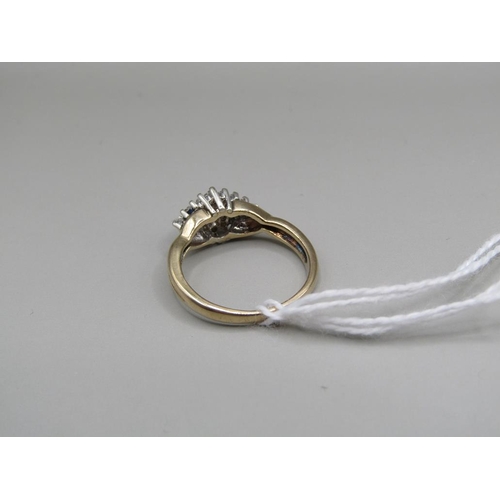 1606 - YELLOW GOLD DIAMOND RING - SIZE K