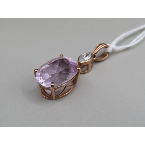 1620 - ROSE GOLD KUNZITE PENDANT