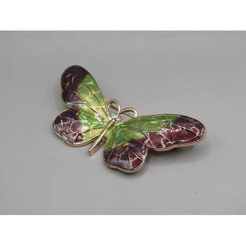 1630 - ENAMEL BUTTERFLY BROOCH