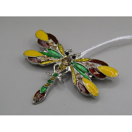 1631 - ENAMEL DRAGONFLY BROOCH