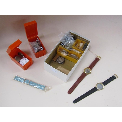 1641 - BOX OF MIXED WATCHES AND PARTS ETC