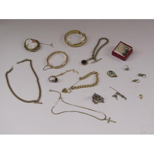 1644 - GOLD PLATED BANGLES, NECKLACES, CAMEOS ETC