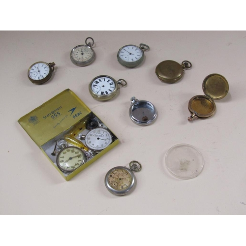 1649 - BOX OF POCKET WATCHES AND PARTS