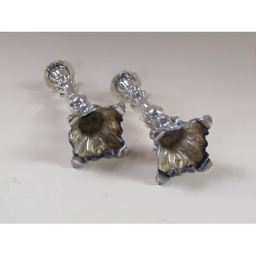 1706 - PAIR OF SILVER PLATED CANDLESTICKS