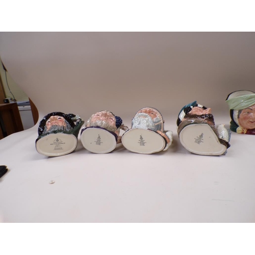 1845 - COLLECTION OF LARGE ROYAL DOULTON CHARACTER JUGS - LARGEST 19CM H