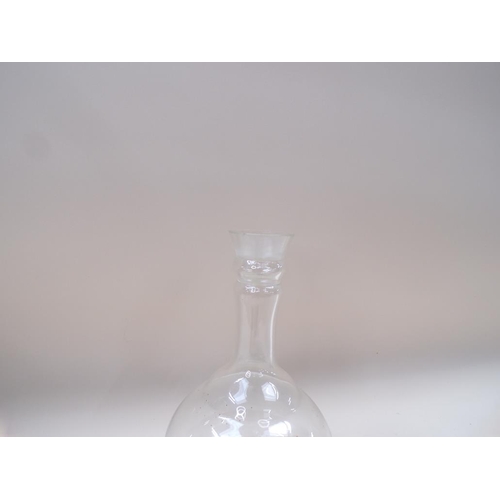 1871 - CLEAR GLASS DECANTER AND STOPPER, 36CMH