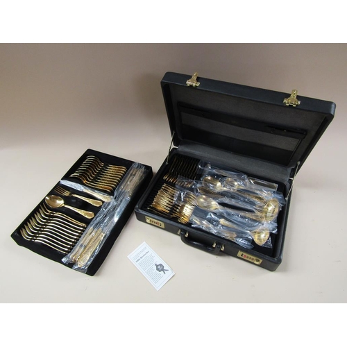 1716 - SBS GERMAN GOLD PLATED CANTEEN OF CUTLERY