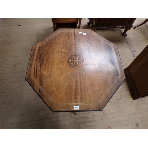 1901 - EDWARDIAN INLAID OCTAGONAL OCCASIONAL TABLE