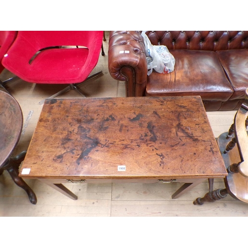 1908 - 19c MAHOGANY FOLD OVER TEA TABLE 86 x 74 cms