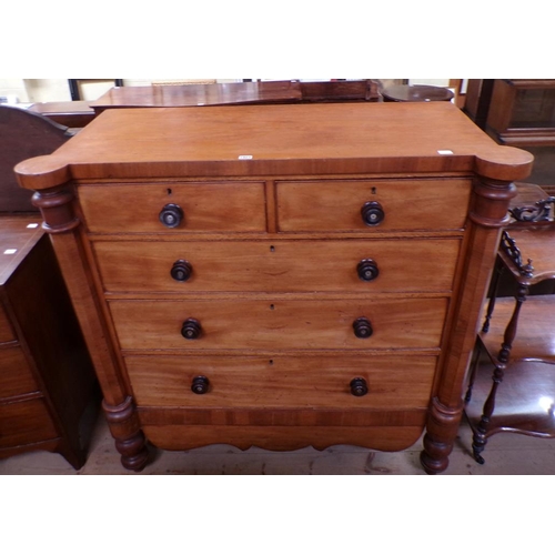 1923 - VICTORIAN SCOTTISH CHEST OF DRAWERS 128 x 128 cms