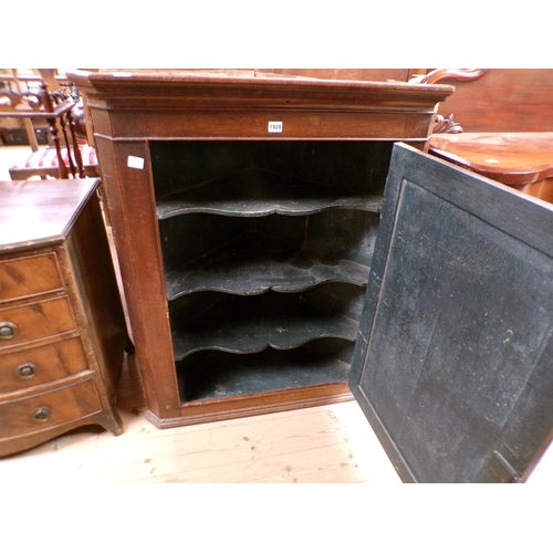 1928 - 19c OAK INLAID CORNER CABINET