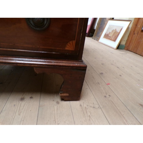 1941 - LATE 19c INLAID MAHOGANY CHEST ON CHEST