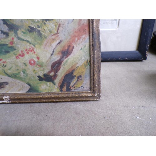 468 - QTY OF FRAMED OILS