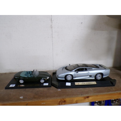 15 - PAIR OF MODEL TO SCALE JAGUAR SPORTS CARS