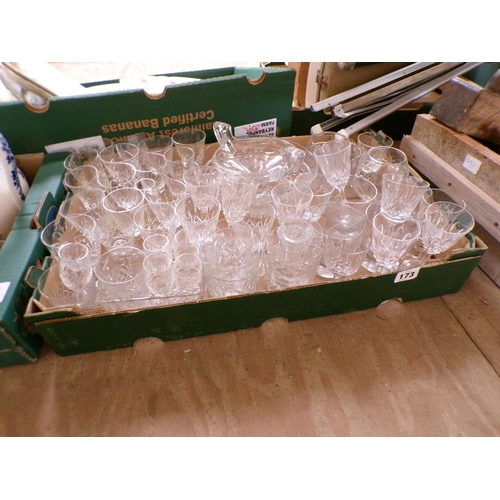 173 - BOX OF CRYSTAL GLASS