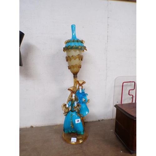 38 - MURANO GLASS FIGURATIVE LAMP