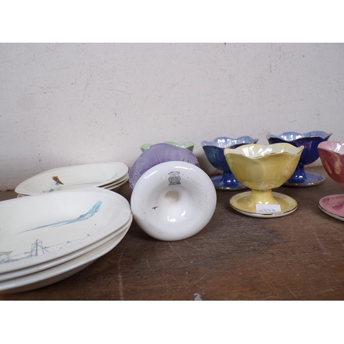 40 - SET OF MALING LUSTRE SUNDAE DISHES; MIDWINTER DESSERT BOWLS