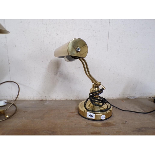 46 - BRASS DESK LAMP