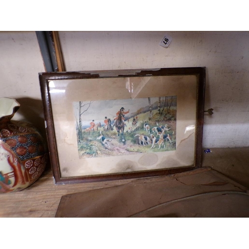 85 - SERIES OF FRAMED HUNTING PRINTS