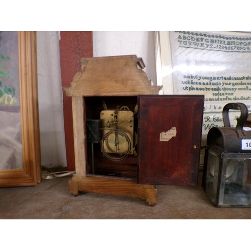 9 - LATE VICTORIAN WALNUT CASED MANTEL CLOCK