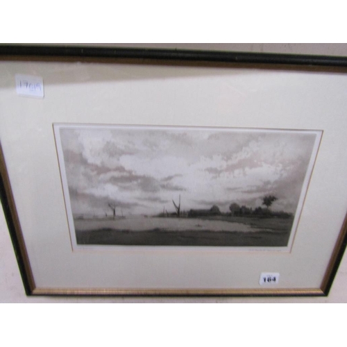 164 - FRAMED B&W ETCHING