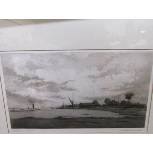 164 - FRAMED B&W ETCHING