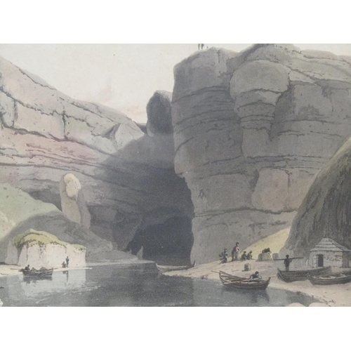 1217 - PAIR OF VANITY FAIR SPY PRINTS; FRAMED COLOURED PRINT - ENTRANCE TO THE CAVE OF SMEME