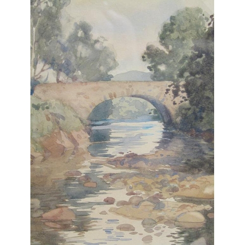 1236 - ROBERT HOUSTON - THE TRUSSACHS PATH & BRIG O'TURK, SIGNED AND TITLED WATERCOLOURS, EACH F/G, 27CM X ... 
