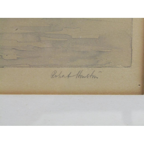 1236 - ROBERT HOUSTON - THE TRUSSACHS PATH & BRIG O'TURK, SIGNED AND TITLED WATERCOLOURS, EACH F/G, 27CM X ... 