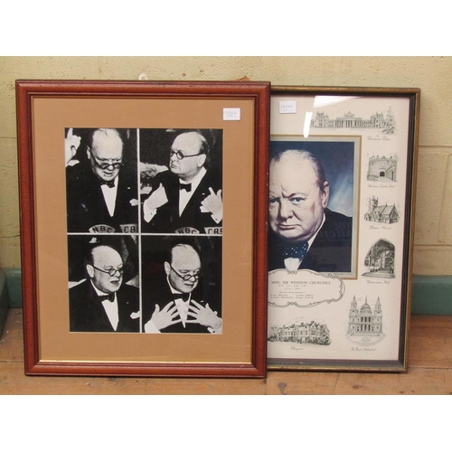 1247 - COLLECTION OF EIGHT PICTURES AND PRINTS RELATING TO WINSTON CHURCHILL