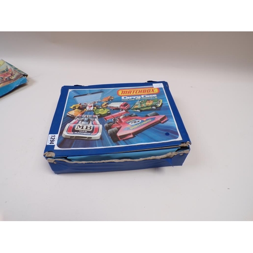 1294 - MATCHBOX CARRY CASE; SET OF MATCHBOX FAMOUS CARS OF YESTERYEAR