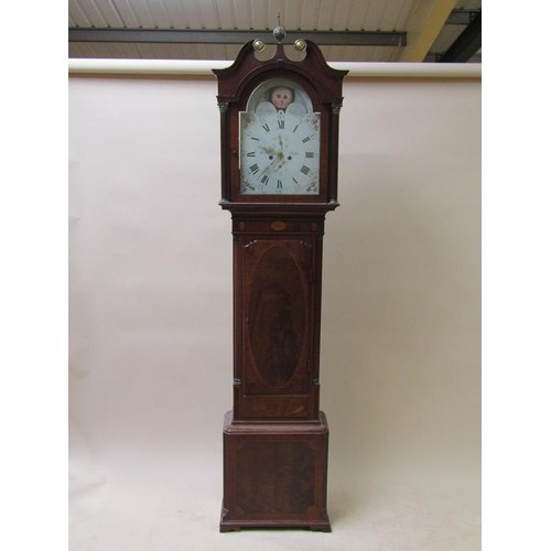 1289 - LATE 18C LONGCASE CLOCK SIGNED B.PEERS, CHESTER, 235CM H