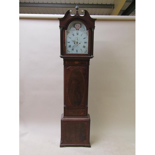 1289 - LATE 18C LONGCASE CLOCK SIGNED B.PEERS, CHESTER, 235CM H