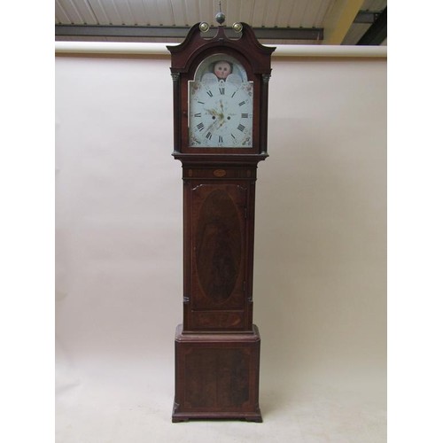 1289 - LATE 18C LONGCASE CLOCK SIGNED B.PEERS, CHESTER, 235CM H