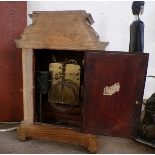 8 - LATE VICTORIAN WALNUT CASED MANTEL CLOCK