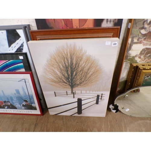 160 - CANVAS PRINTS, MIRROR ETC