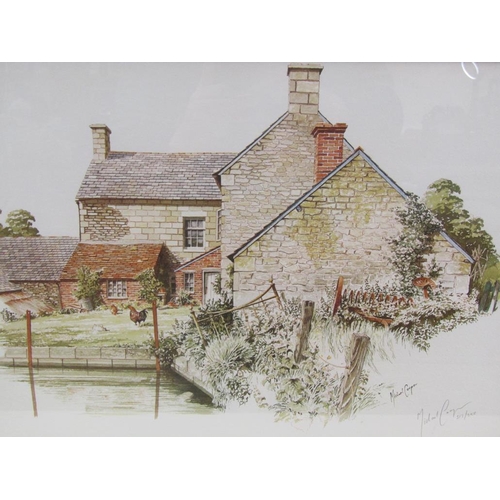 1227 - MICHAEL COOPER - F/G COLOURED PRINT, STONE COTTAGE 217/250, 33CM X 45CM