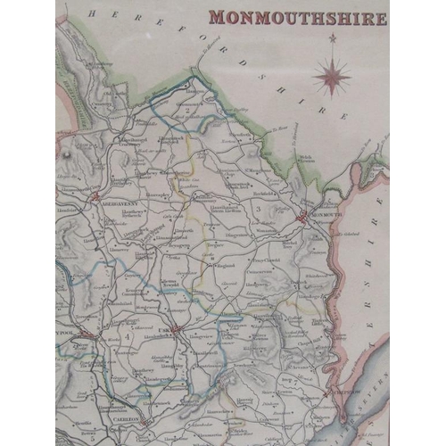 1231 - F/G ANTIQUE MAP OF MONMOUTHSHIRE, 24CM X 18CM