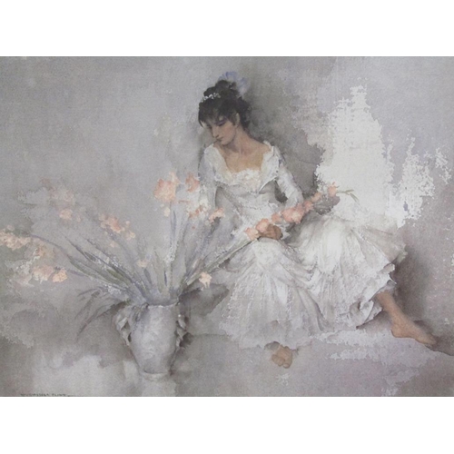 1235 - W RUSSELL FLINT - LADY WITH VASE OF FLOWERS; BALLET DANCERS PRINT