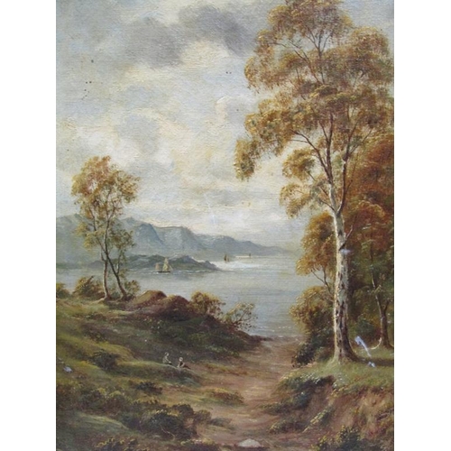 1237 - MONO J.S - PAIR OF LAKELAND SCENES, SIGNED IN MONO, OIL ON CANVAS, EACH FRAMED 45CM X 29CM