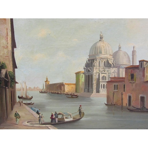 1247 - HARSTNEYER - 19C SCENE VENETIAN CANAL, SIGNED OIL ON CANVAS, FRAMED, 40CM X 49CM