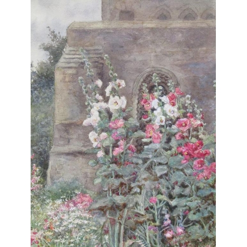 1255 - BASIL ELLIOT - EVENING SHADOWS; UNSIGNED - THE CHURCH GARDEN