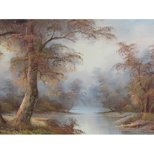 1265 - COLLECTION OF FOUR FRAMED OIL ON CANVAS - VARIOUS LANDSCAPE SUBJECTS, SIGNED INDISTINCTLY